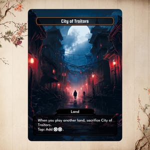 City of Traitors - aangepaste kaart * Legacy * kaart van hoge kwaliteit [Alter art / Full Art EDH Land]
