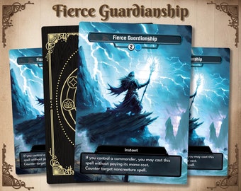 Fierce Guardianship -  MTG Proxy EDH Custom Card [ Altered custom art / Full Art ]