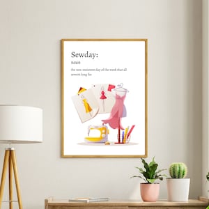 Sewing room art | Printable wall decor for your sewing room | Funny sewing quote wall art