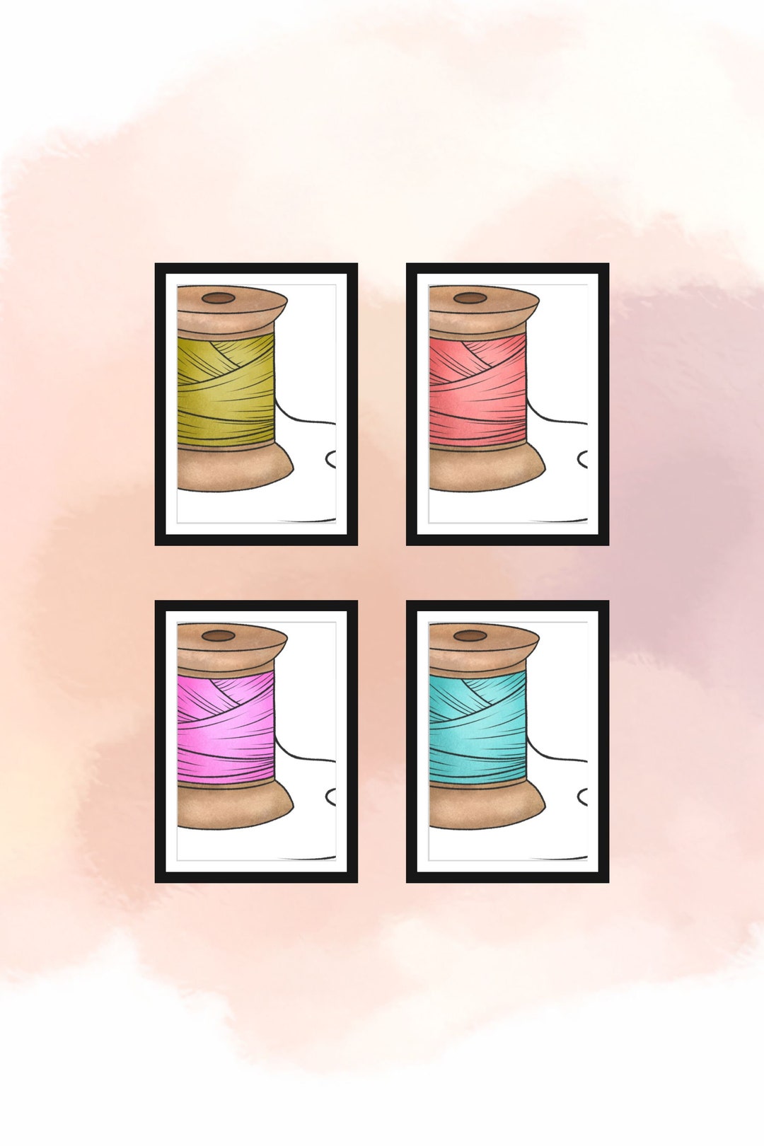 Set Of 4 Wall Art For Your Sewing Room Printable Sewing Decor Download set-of-4-wall-art-for-your-sewing-room-printable-sewing-decor-download