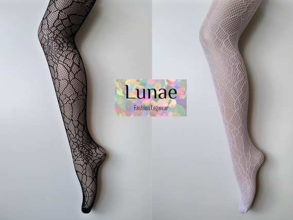 Fishnet Tights Cobweb Spiderweb Lace Pattern White Black Onesize 8/10/12/14  Y2K Halloween Goth Harajuku UV Rave -  Canada