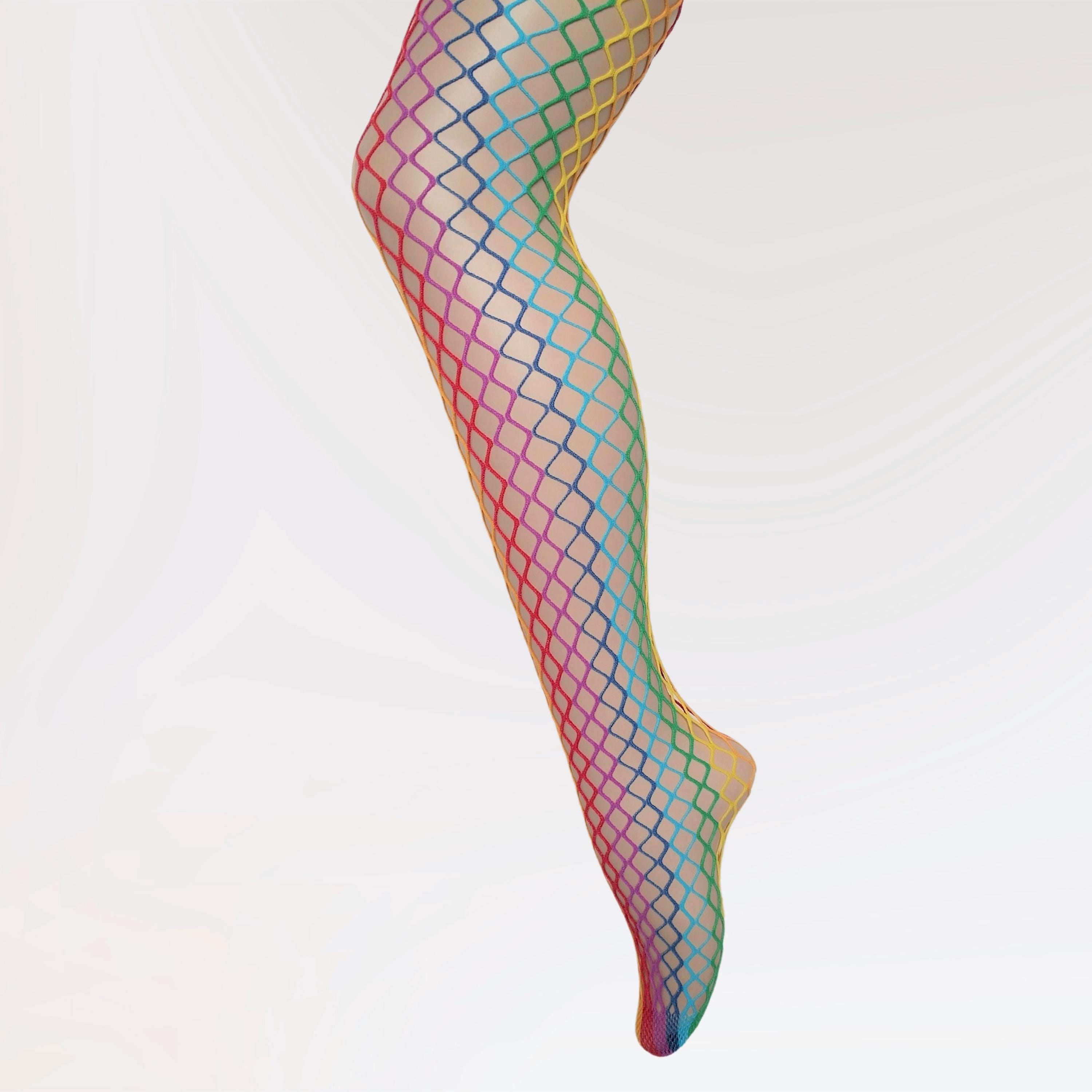 Furchin Y2K 60Dカラフルアートタイツ ZINTAOZT Womens Y2K Patterned Tights Mesh Sheer Long