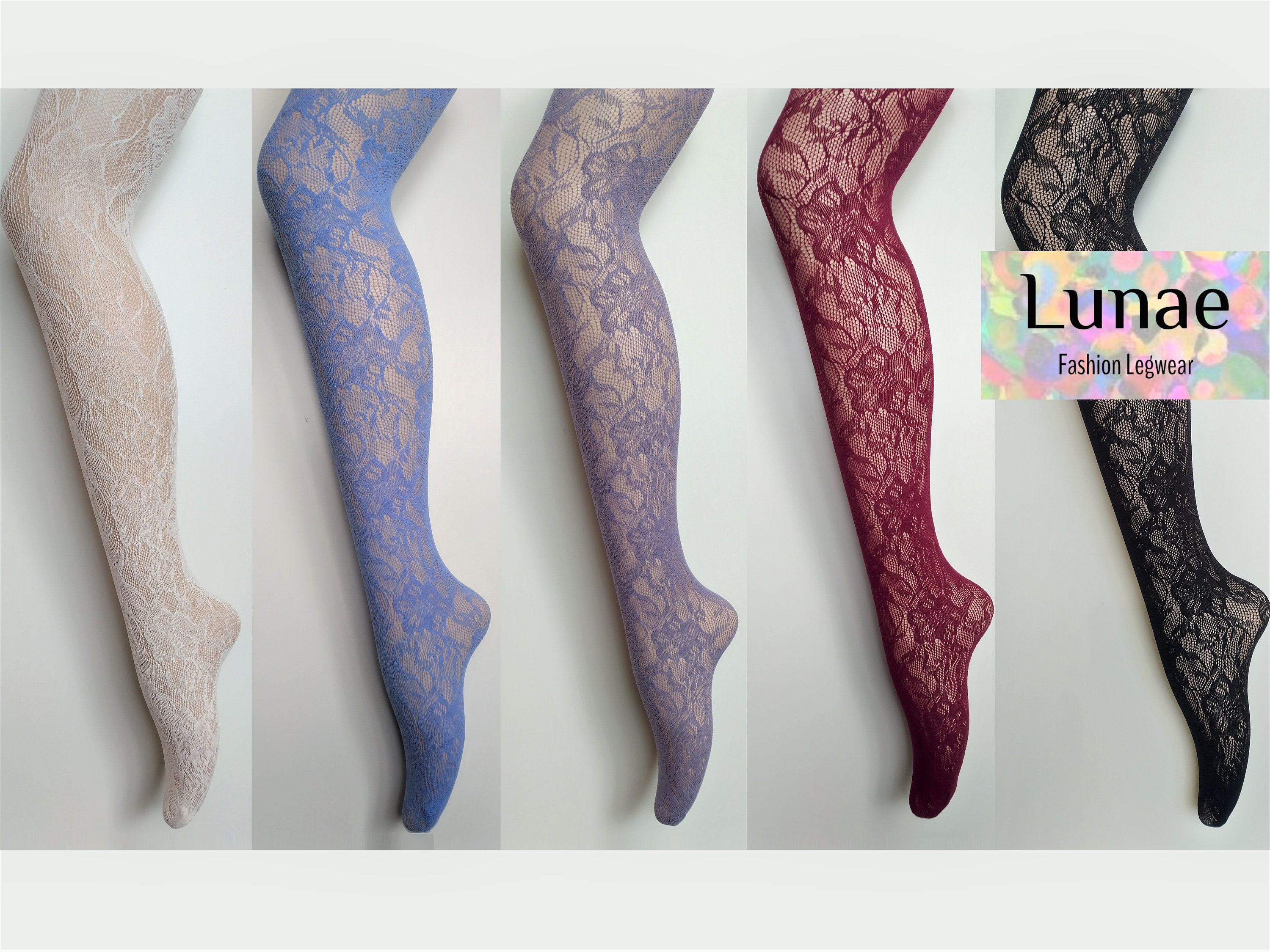 Lavender fishnet tights sales