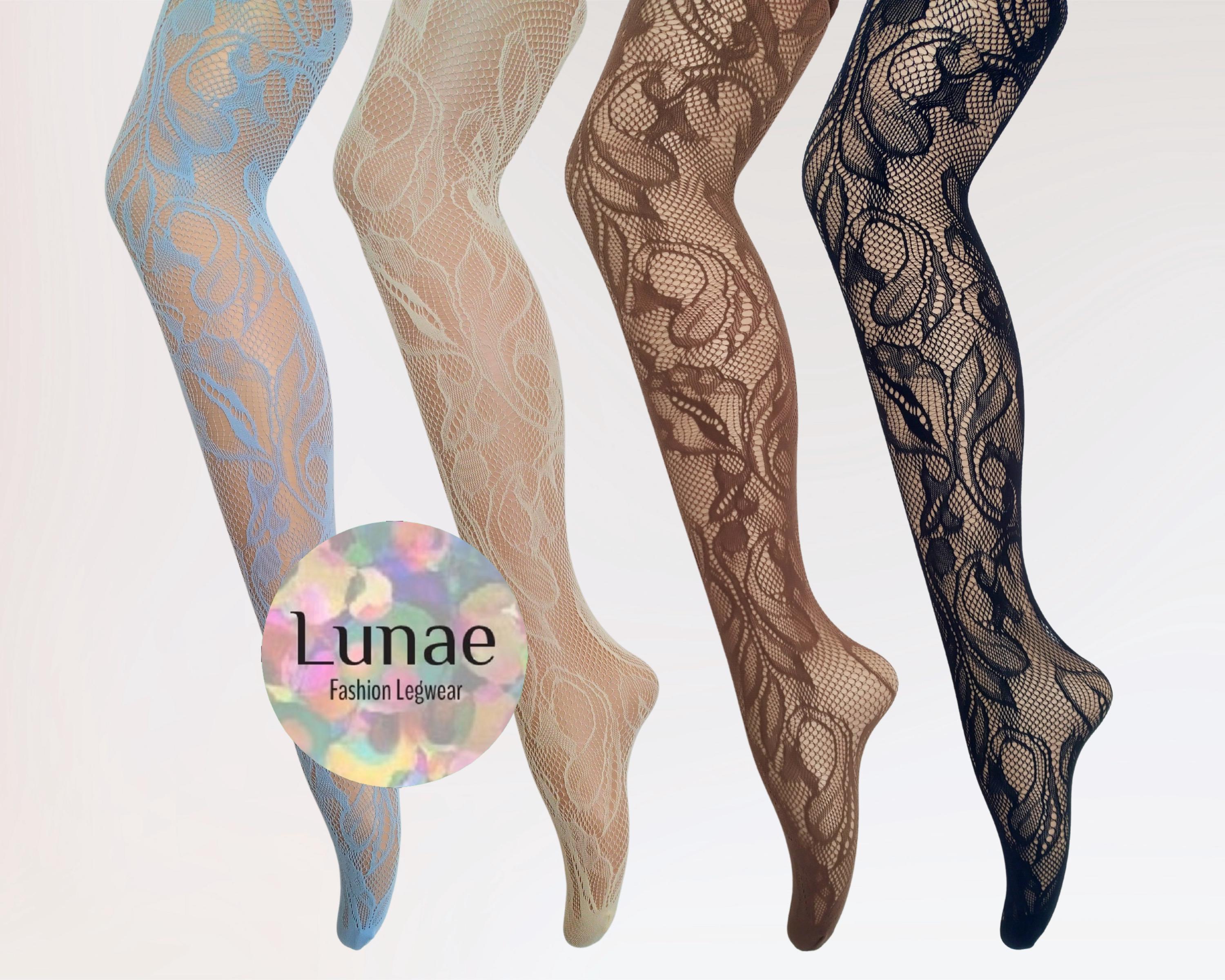 fishnet tights TATTOO tribal swirl pattern black mesh 8/10/12/14 goth Y2K mesh | UK