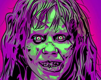 Regan Exorcist Fan Art Print - Halloween Decor