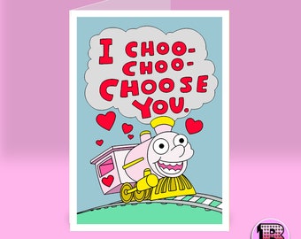 Biglietto di San Valentino SIMPSONS Choo Choo Choose You - Boyfriend Girlfriend LOVE - Regalo fidanzato - Ralph Wiggum - Fantastico biglietto di San Valentino