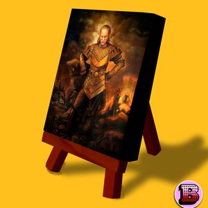 VIGO the CARPATHIAN - GHOSTBUSTERS Movie Prop Painting - Miniature Canvas and Easel Set - The Perfect Fan Gift