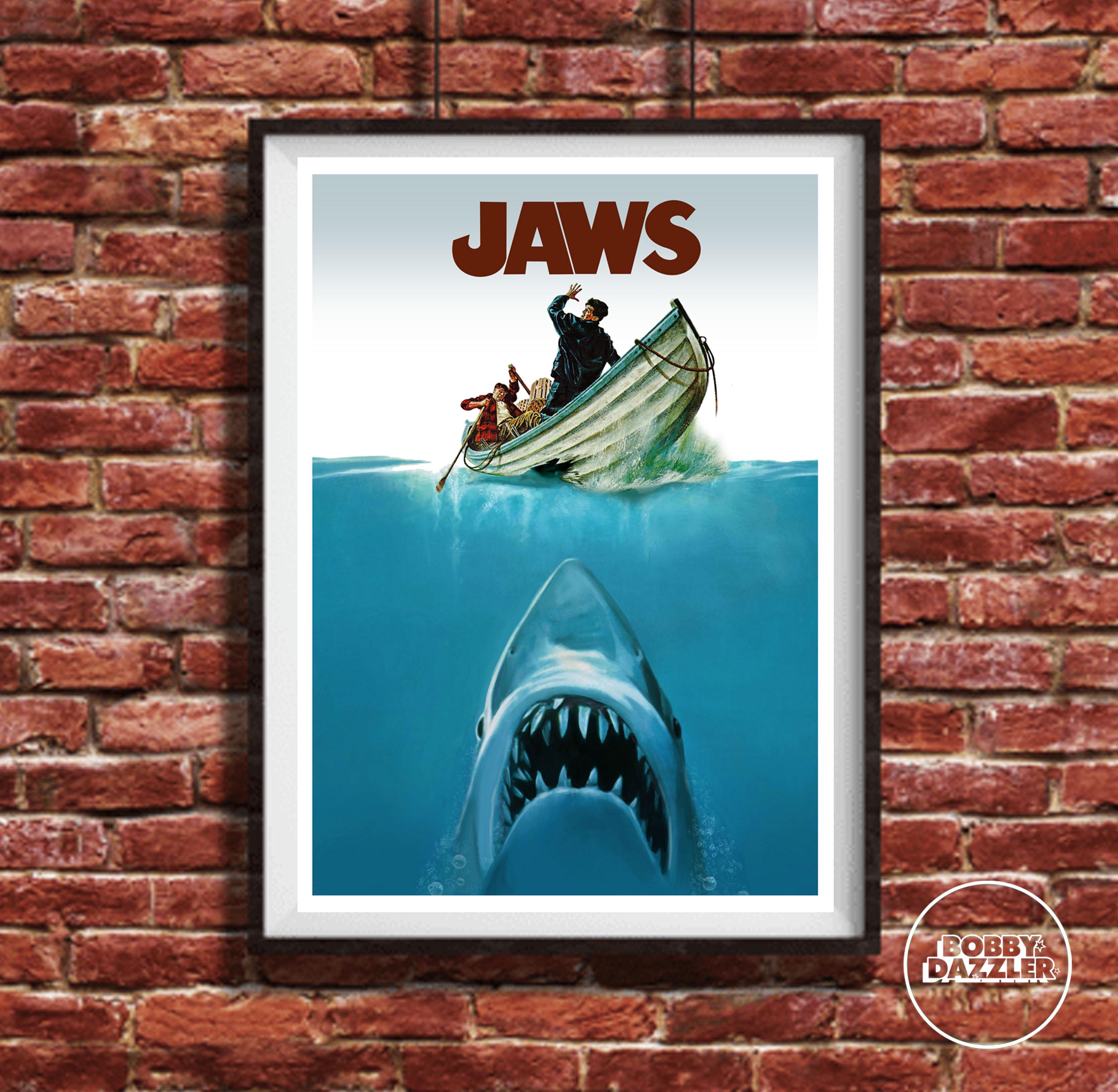 JAWS 50周年記念ポスター：コレクターズファンアートプリント - Etsy 日本