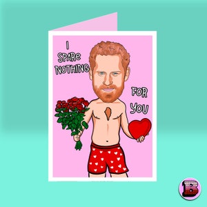 Prins Harry SPARE Valentijnskaart - Vriendje Vriendin LIEFDE - Cadeau verloofde - Royal - Geweldige valentijnskaart
