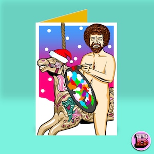 Sale grappige kerstkaarten BOB ARTIST - kortingen bij meerdere aankopen en persoonlijk bericht beschikbaar
