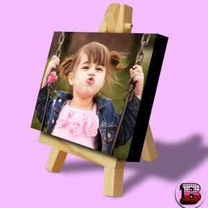 CUSTOM CANVAS PRINT auf Mini Canvas & Easel Set - Jedes Bild gedruckt - Perfekte Strumpffüller für Weihnachten