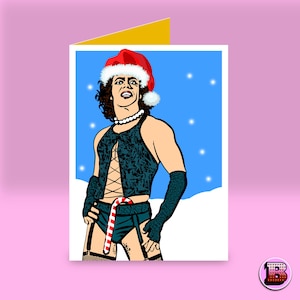KERSTKAARTEN Rocky Horror Picture Show-thema - FRANKENFURTER - kortingen bij meerdere aankopen en gepersonaliseerd bericht beschikbaar