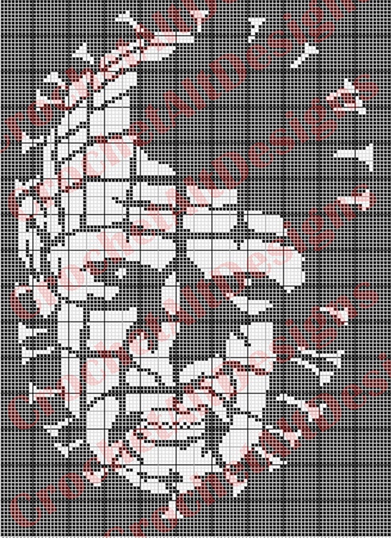 Pinhead Hellraiser Horror Blanket C2C Crochet Graphgan Pattern