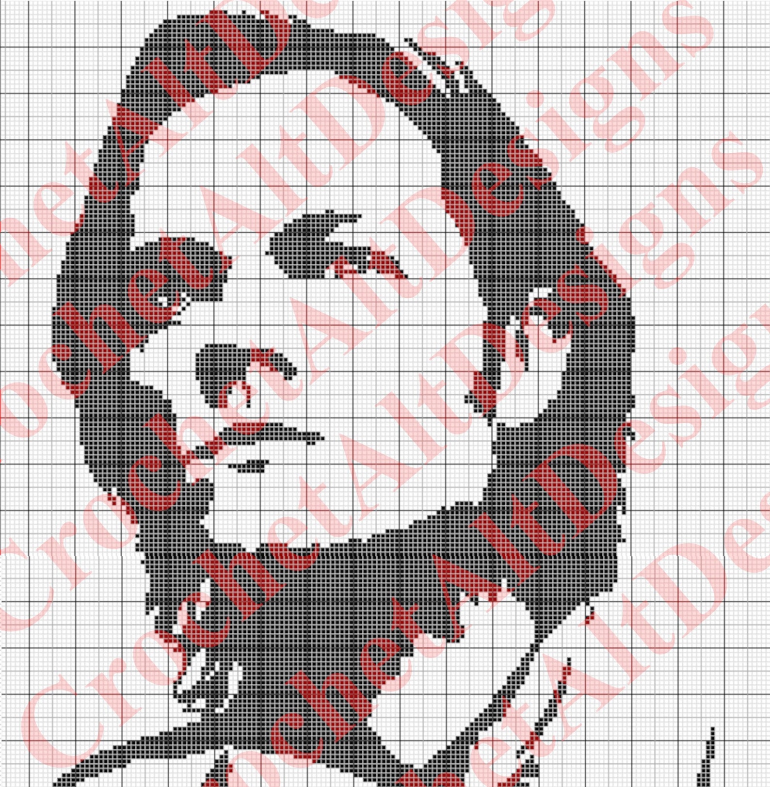 Sam Winchester, Supernatural, Portrait C2C Crochet Graphgan Blanket ...