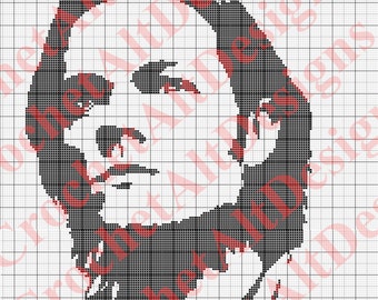 Sam Winchester, Supernatural, Portrait C2C Crochet Graphgan Blanket Pattern