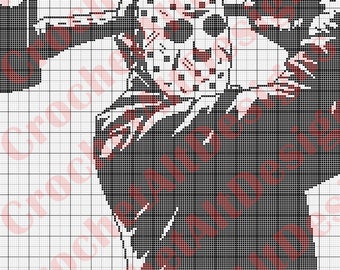 Jason Voorhess Horror Crochet C2C Graphgan Pattern