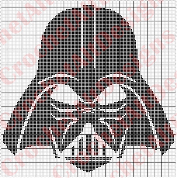 Darth Vader Star Wars C2C Crochet Graphgan Pattern