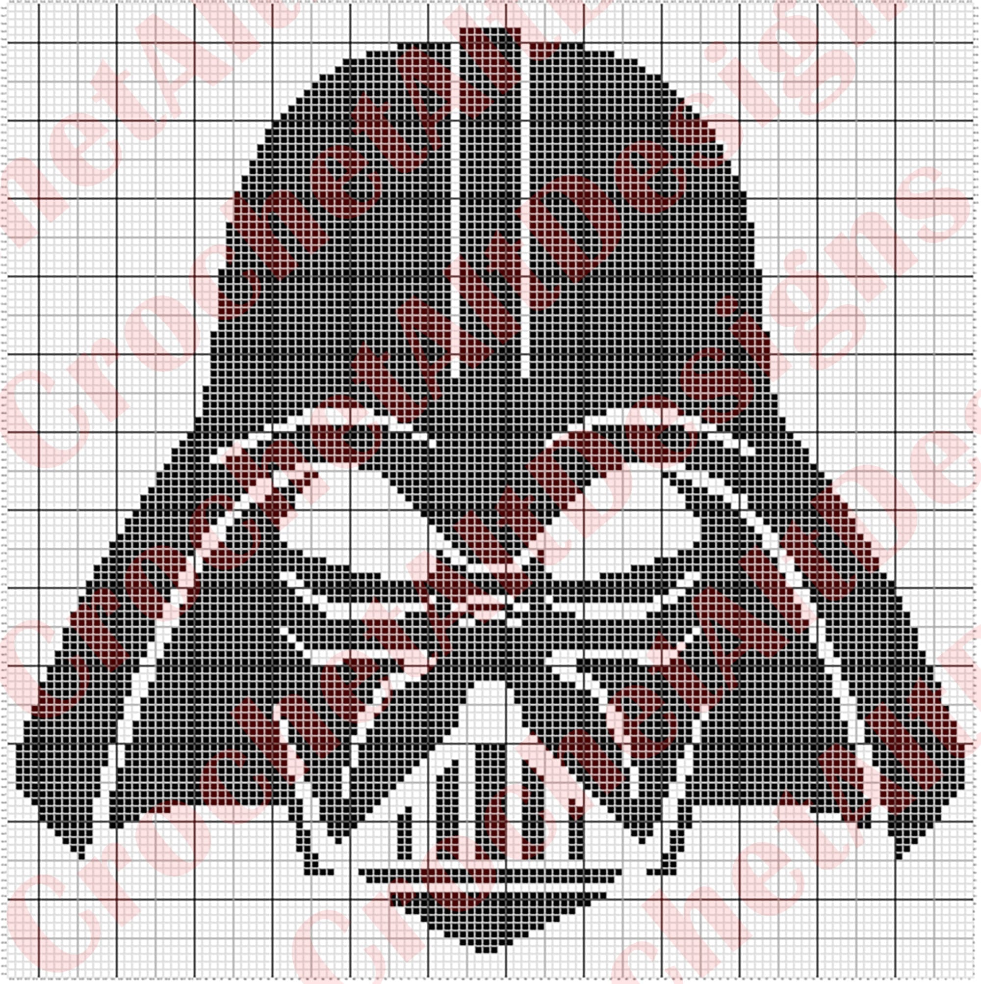 Darth Vader Star Wars C2C Crochet Graphgan Pattern