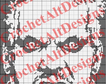 David The Lost Boys Cult Horror Movie Blanket C2C Crochet Graphgan Pattern