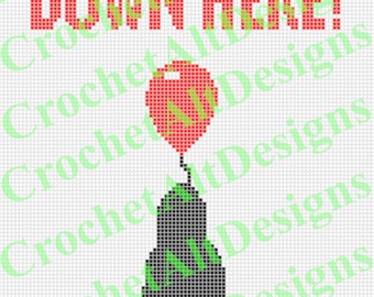 We All Float Pennywise C2C Horror Movie Crochet Pattern