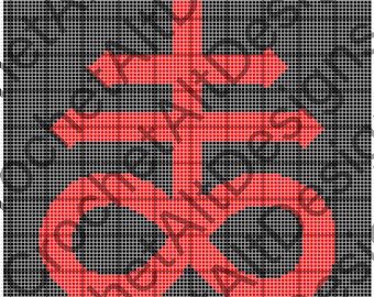 Leviathan Cross Sigil C2C Crochet Graphgan Blanket Pattern