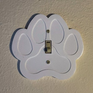 Paw Print Light Switch Cover - Decorative and Functional Switch Plate