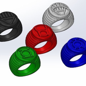 Lantern Ring *STL PACK* (Green, Black, Red, Blue White)