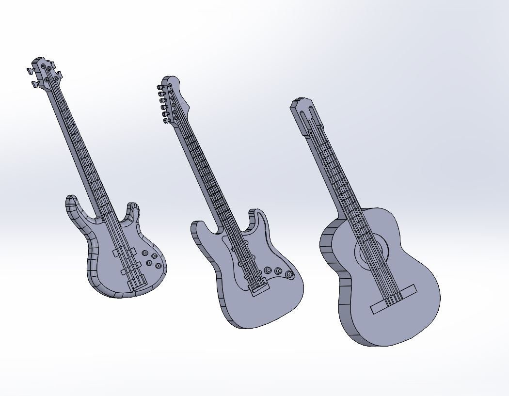 Fichier STL Support Mural Guitare 🎸・Plan à imprimer en 3D à