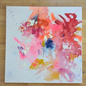 I can handle it on my own | Abstraktes Kunstwerk | Acrylbild auf Leinwand | Bunt | Abstrakte Kunst | Unikat auf Leinwand | Dekorativ bunt