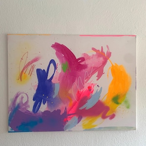 Sommer | Abstraktes Kunstwerk | Acrylbild auf Leinwand | Bunt | Abstrakte Kunst