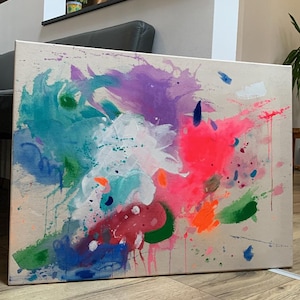 Sternengalaxie | Abstraktes Kunstwerk | Acrylbild auf Leinwand | Bunt | Abstrakte Kunst