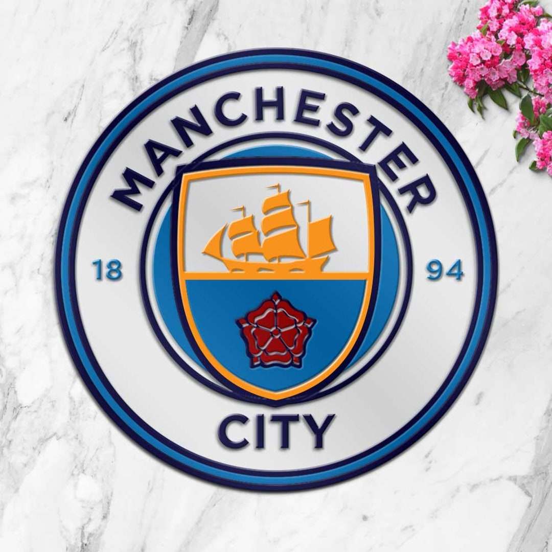 Manchester City 3D Crest Etsy