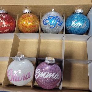 Personlised Baubles Memorial Baubles Christmas Baubles