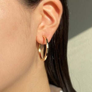Invisible clip on earrings, no piercing hoops, no pierce hoop earrings, huggie clip on earrings, large hoop earrings, big hoops, bold hoops