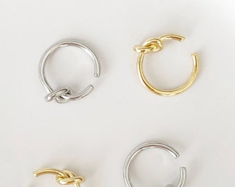 Cartilage ear cuff, knot ear cuff, no pierce, non pierced, ear cuff, brass, no piercing, minimal ear cuff, nickel free, gold, silver