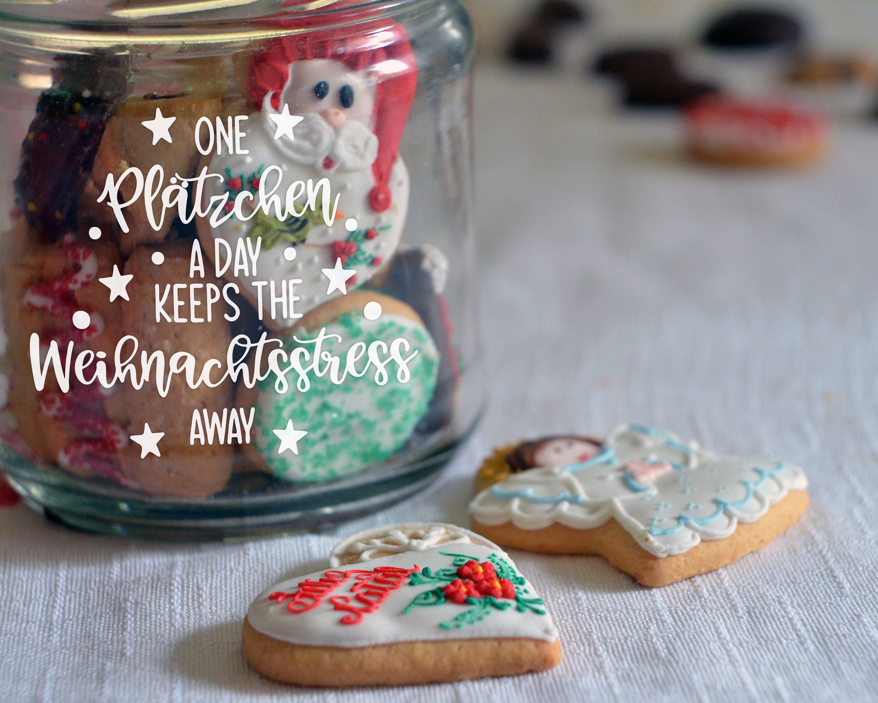Aufkleber Weihnachten Weihnachtsaufkleber Weihnachtssticker Plätzchen