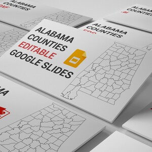 Alabama Counties Karte Google Slides - ULTIMATE FILE PACK