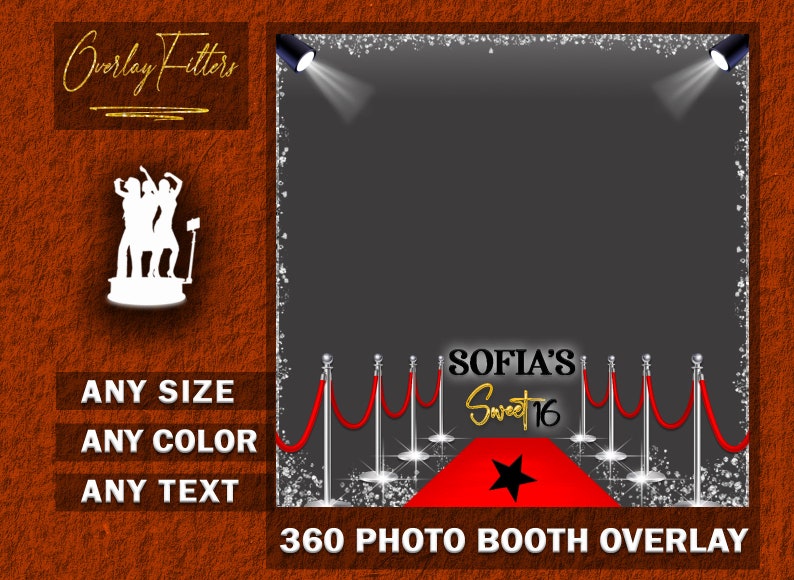 360 Sweet 16 Red Carpet Star Overlay Hollywood Photo Booth - Etsy