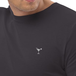 Men's embroided organic cocktail cotton t-shirt