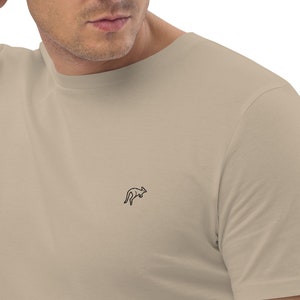 Mens embroided Kangaroo t-shirt 100% cotton