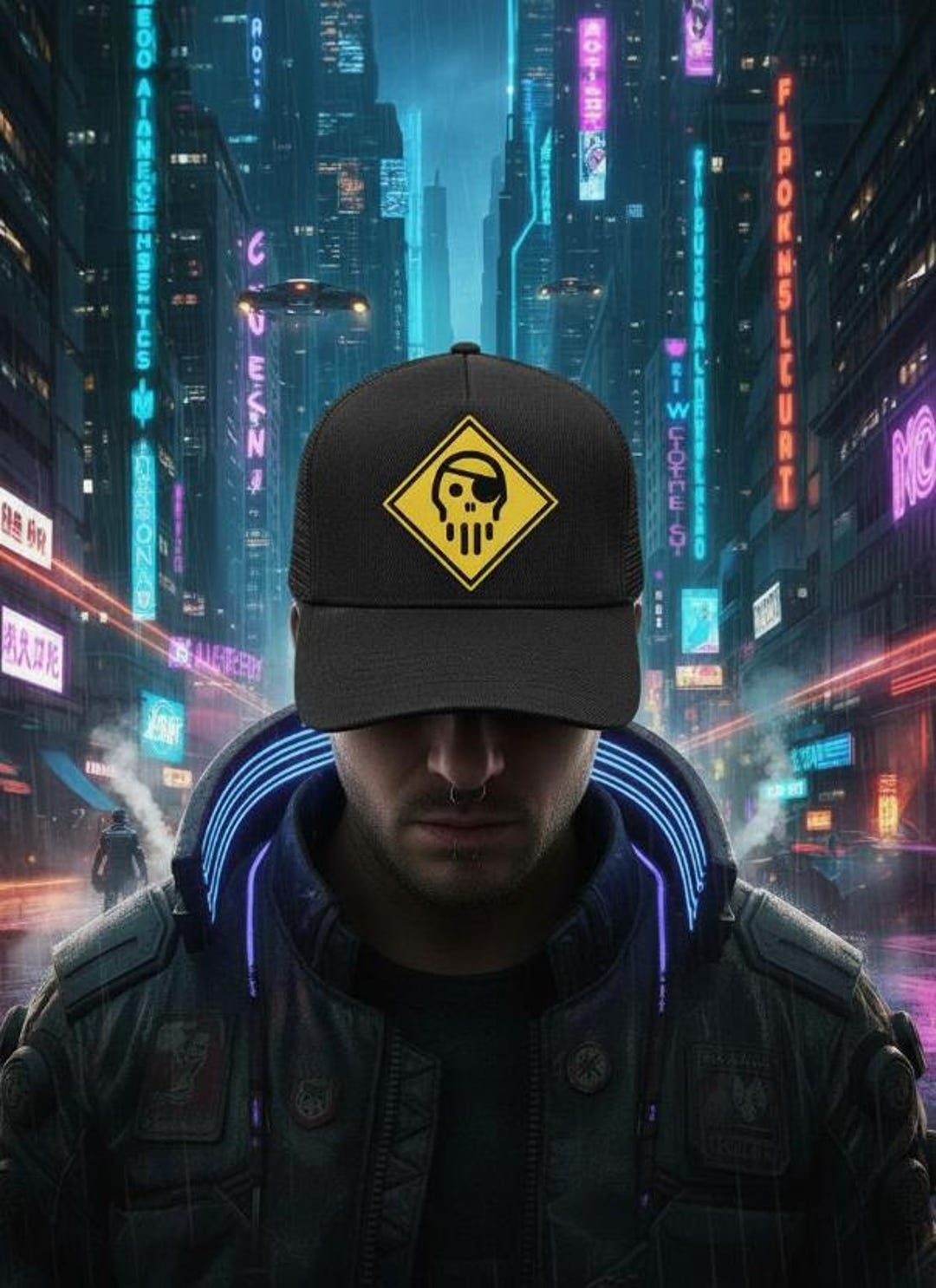 Hackers Movie Trucker Hat: Crash Override Vegan Leather Patch ...