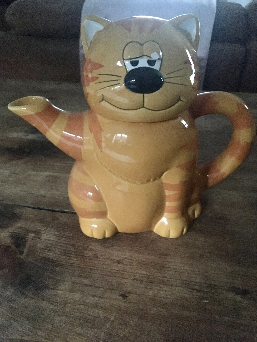 Garfield / Heathcliff Style Ginger Cat Teapot Novelty Etsy