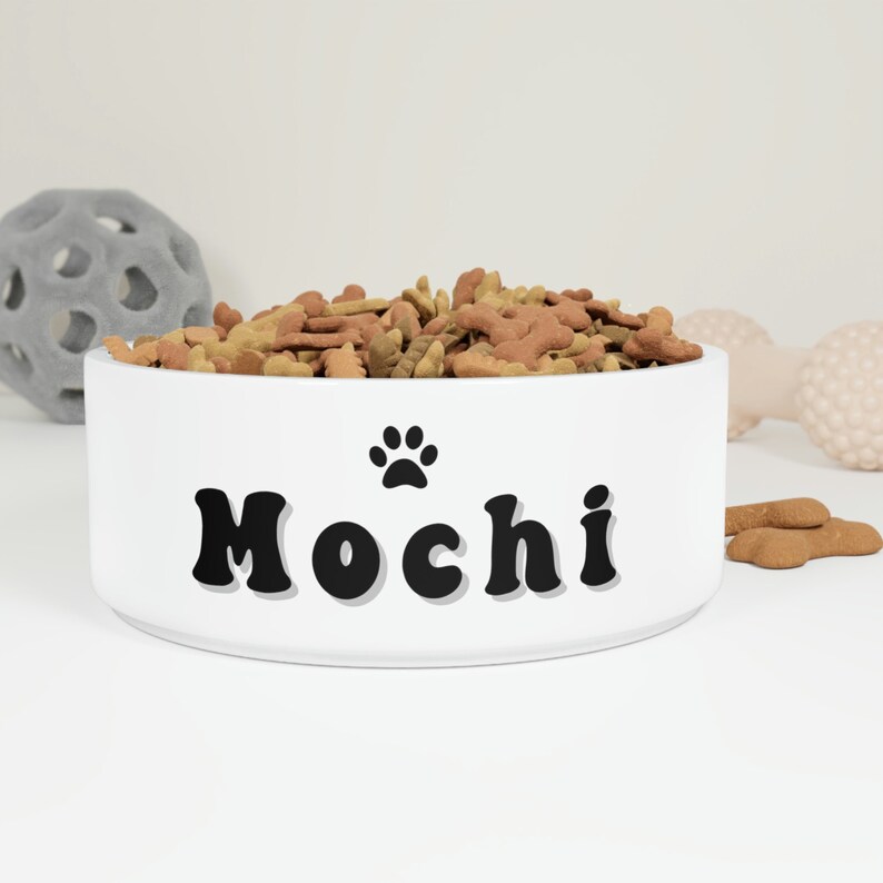 Custom Pet Food Bowl Name Pet Dish Personalized Cat Bowl Etsy