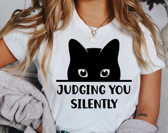 Black Cat T-Shirt, Black Cat Gifts, Cat Mom, Cat T Shirt, Cute Kitty, Cat Tee, Pet Shirt, Cat Shirt For Women, Cat Shirt WomenCat Owner Gift