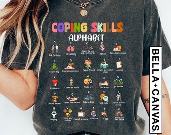 Coping Skills Alphabet Shirt, School Counselor Shirt, Counselor Gift, Psychologist Shirt, Social Worker Shirt, Therapist Shirt
