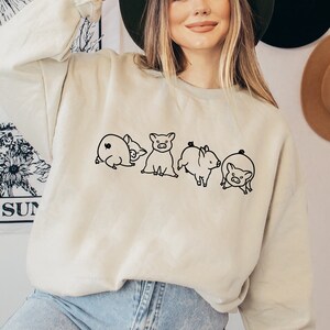 Cute Pigs Sweatshirt, Pet Lover Sweatshirt, Pig Lover Sweatshirt, Gift for Pig Owner, Pig Print Sweatshirt, Funny Pig Sweatshirt