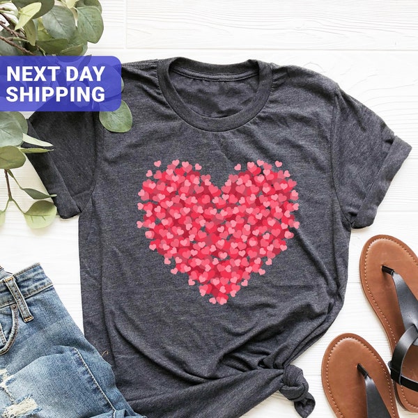 Double Heart Shirt, Love Shirt, Heart Tee, Teacher Gift Shirt, Valentine Heart Tee, Valentines Day Shirt