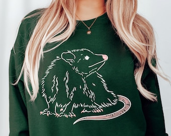 Opossum Sweatshirt, Opossum Lover Shirt, Fall Oversized Hoodies, Cute Sweatshirt, Opossum Gift