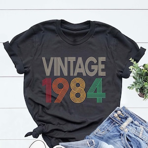Koszulka retro z 1984 r., prezent na 41. urodziny dla mężczyzn, koszulka vintage z 1984 r., koszulka na 41. urodziny dla kobiet, klasyczna koszulka z 1984 r., koszulka urodzona w 1984 r.