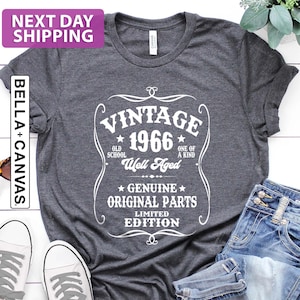 1966 Vintage Shirt, 1966 Well Aged Shirt, 60th Birthday Shirt, 60th Original Parts Shirt, 1966 Limited Edition Shirt, 1966 Retro Shirt